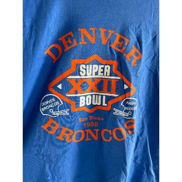 Vintage Screen Stars Denver Broncos 1988 AFC Champ Super Bowl 22 Men's Size XL - Picture 3 of 4